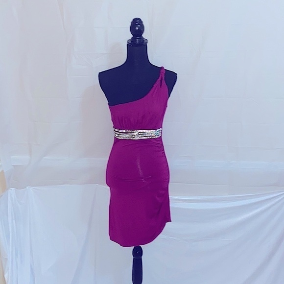 Sky One Shoulder Cocktail Dress Size XS - Picture 3 of 7